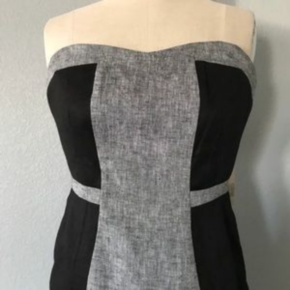 BCBGeneration Black Gray Colorblock Cocktail 12 - Picture 2 of 6